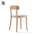 Высококачественный простой столовый кресло с твердым деревом